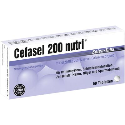 Cefasel nutri Cefasel 200 nutri Selen-Tabs 60 St Tabletten Cefasel nutri Cefasel 200 nutri Selen-Tabs 60 St Tabletten