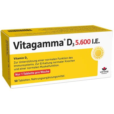 Vitagamma D3 5.600 I.e. Vitamin NEM Tabletten 50 St Vitagamma D3 5.600 I.e. Vitamin NEM Tabletten 50 St
