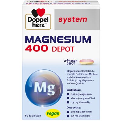 Doppelherz Magnesium 400 Depot system - Nahrungsergänzungsmittel Tabletten Doppelherz Magnesium 400 Depot system - Nahrungsergänzungsmittel Tabletten