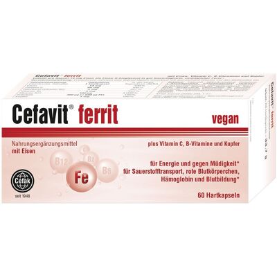 Cefavit ferrit Hartkapseln 60 St Cefavit ferrit Hartkapseln 60 St