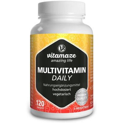 vitamaze Multivitamin Daily ohne Jod vegetarisch Kapseln 120 St vitamaze Multivitamin Daily ohne Jod vegetarisch Kapseln 120 St