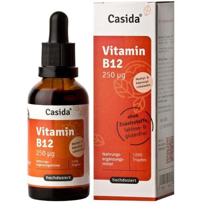 Casida Vegane Vitamin B12 Tropfen - Unterstützt Energie & Nervensystem Casida Vegane Vitamin B12 Tropfen - Unterstützt Energie & Nervensystem