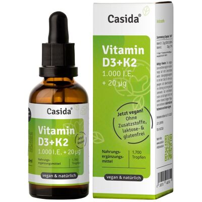 Casida GmbH Vitamin D3 K2 Tropfen - Vitamine & Nahrungsergänzung Casida GmbH Vitamin D3 K2 Tropfen - Vitamine & Nahrungsergänzung