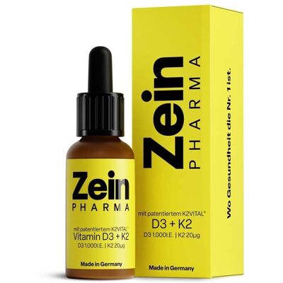 ZeinPharma Vitamin D3+K2 Mk-7 - Hochdosierte Flüssigpräparat ZeinPharma Vitamin D3+K2 Mk-7 - Hochdosierte Flüssigpräparat