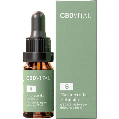 CBD VITAL 5% CBD Öl - Vollspektrum, Bio, 10ml CBD VITAL 5% CBD Öl - Vollspektrum, Bio, 10ml