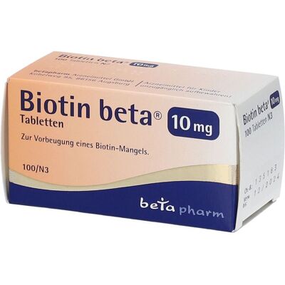 Biotin Beta 10 mg Tabletten 100 St Biotin Beta 10 mg Tabletten 100 St