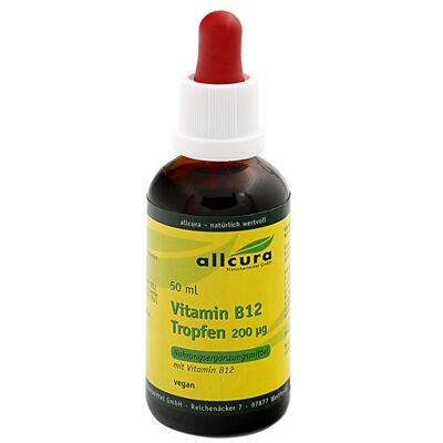 Allcura Vitamin B12 - 200μg Tropfen - 50ml Allcura Vitamin B12 - 200μg Tropfen - 50ml