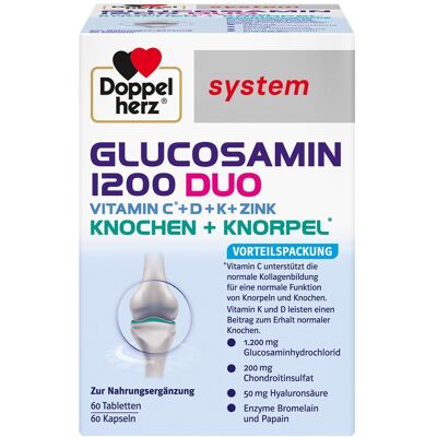 Doppelherz® system Doppelherz Glucosamin 1200 Duo system Kombipackung 120 St Doppelherz® system Doppelherz Glucosamin 1200 Duo system Kombipackung 120 St