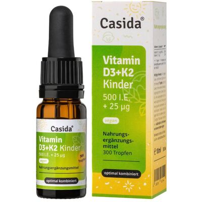 Casida Vitamin D3 K2 Tropfen Kinder vegan 10 ml Casida Vitamin D3 K2 Tropfen Kinder vegan 10 ml