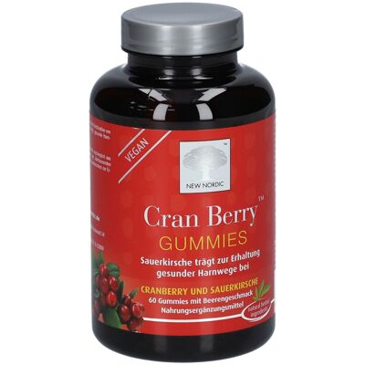 NEW NORDIC Cranberry Gummies 60 St Bonbons NEW NORDIC Cranberry Gummies 60 St Bonbons