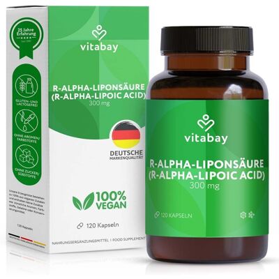 Vitabay R-Alpha-Liponsäure 300 mg mit Thioctsäure Kapseln 120 St Vitabay R-Alpha-Liponsäure 300 mg mit Thioctsäure Kapseln 120 St