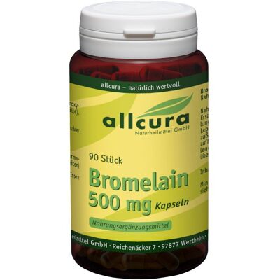 allcura Bromelain 500 mg Kapseln 90 St allcura Bromelain 500 mg Kapseln 90 St