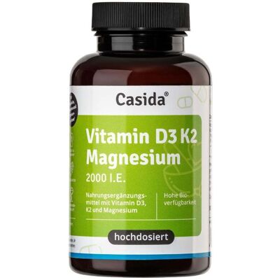 Casida Vitamin D3 K2 Magnesium 2000 I.e. Kapseln 90 St Casida Vitamin D3 K2 Magnesium 2000 I.e. Kapseln 90 St