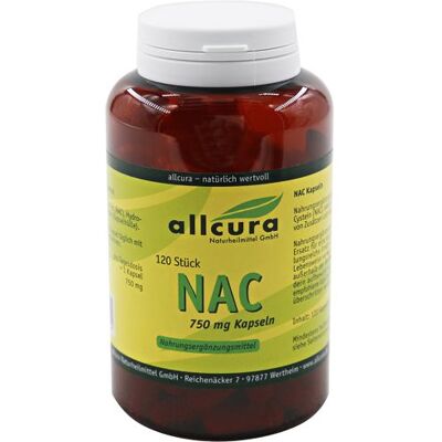 allcura NAC 750 mg Kapseln 120 St allcura NAC 750 mg Kapseln 120 St