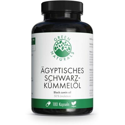 Green Naturals Ägyptisches Schwarzkümmelöl Kapseln 180 St Green Naturals Ägyptisches Schwarzkümmelöl Kapseln 180 St