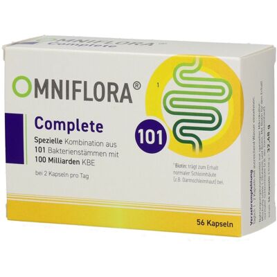 Omniflora Complete 101 Bakterienstämme 100 Mrd.KBE 56 St Kapseln Omniflora Complete 101 Bakterienstämme 100 Mrd.KBE 56 St Kapseln