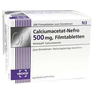 Calciumacetat-Nefro Calciumacetat Nefro 500 mg Filmtabletten 200 St
