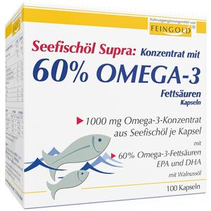 FEINGOLD Seefischöl Supra m.60% Omega-3-Fetts.Weichkaps. 100 St Kapseln