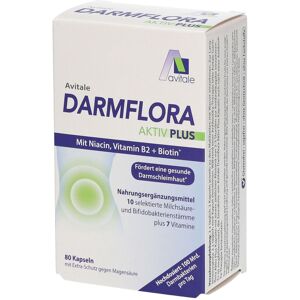 Avitale Darmflora Aktiv Plus 100 Mrd.Bakterien+7 Vitamine 80 St Kapseln