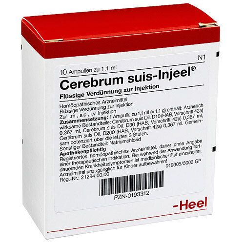 Heel Cerebrum Suis Injeel Ampullen 10 St