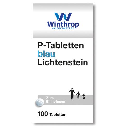Zentiva P Tabletten blau 8 mm Teilk. 100 St