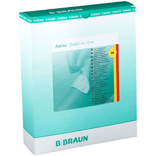 Askina DresSil 10x10 cm Silikon Schaumstoffverband 10 St Wundgaze