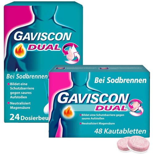 Gaviscon Dual Suspension + Kautabletten 1 St Set