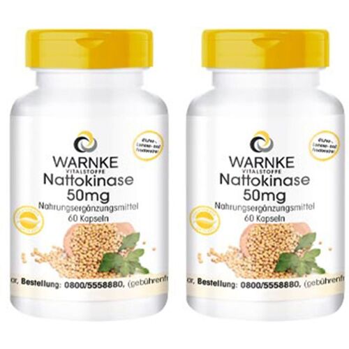 Warnke Nattokinase 50 mg Doppelpack 2x60 St Kapseln