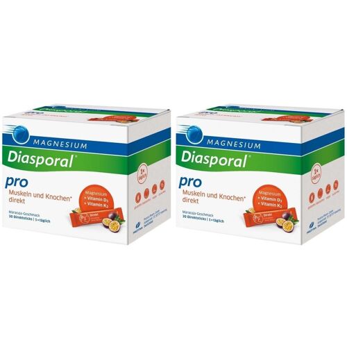 Magnesium Diasporal pro D3+K2 Muskeln+Knochen dir. 2x 2x30 St Granulat