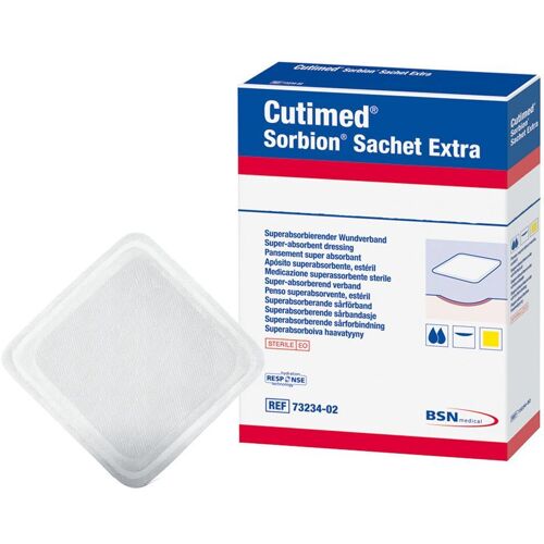 Cutimed Sorbion Sachet Extra Wundaufl.20x20 cm 5 St Pflaster