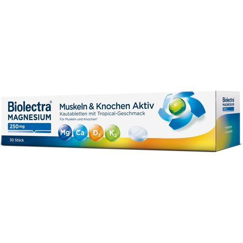 Biolectra Magnesium 250 mg Muskeln & Kno.Aktiv KTA 30 St Kautabletten