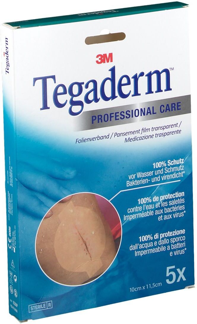 Tegaderm 3M Film 10x11,5 cm oval 1630Np 5 St Pflaster