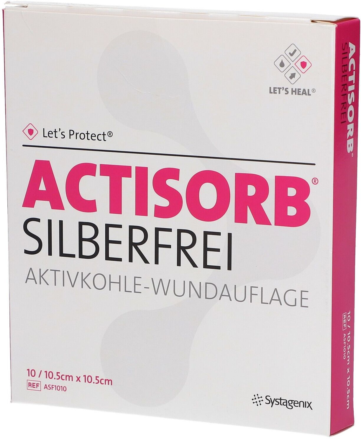 KCI Actisorb Silberfrei 10,5x10,5 cm Aktivkohle 10 St Kompressen