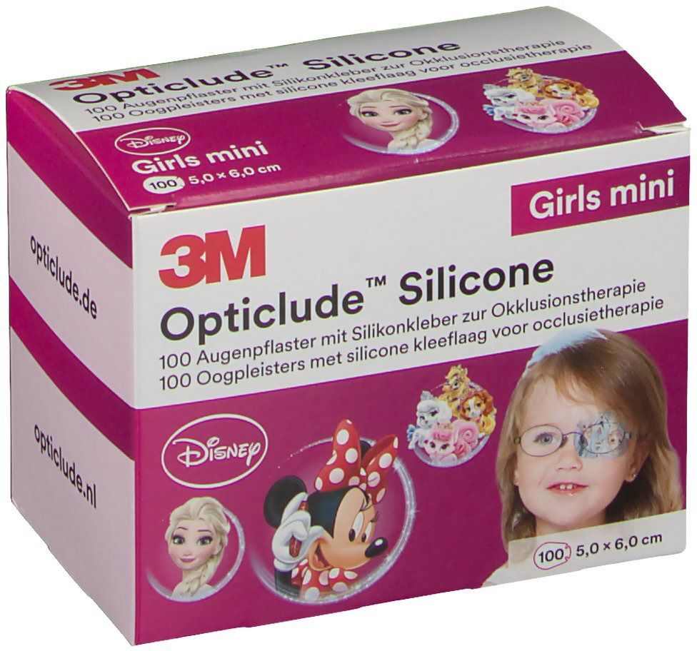 Opticlude 3M Silicone Disney girls mini 5x6 cm 100 St Pflaster