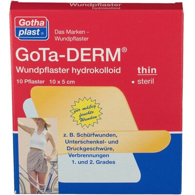 Gothaplast Gota-Derm thin hydrokoll.Wundpfl.steril 5x10 cm 10 St Pflaster Gothaplast Gota-Derm thin hydrokoll.Wundpfl.steril 5x10 cm 10 St Pflaster