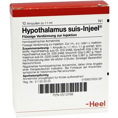 Heel Hypothalamus suis Injeel - Homöopathisches Arzneimittel Heel Hypothalamus suis Injeel - Homöopathisches Arzneimittel