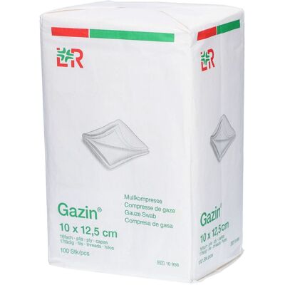 Gazin Mullkomp.10x12,5 cm unsteril 16fach Op 100 St Kompressen Gazin Mullkomp.10x12,5 cm unsteril 16fach Op 100 St Kompressen