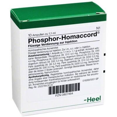 Biologische Heilmittel Heel GmbH HEEL PHOSPHOR HOMACCORD Ampoules - Homöopathisches Arzneimittel Biologische Heilmittel Heel GmbH HEEL PHOSPHOR HOMACCORD Ampoules - Homöopathisches Arzneimittel