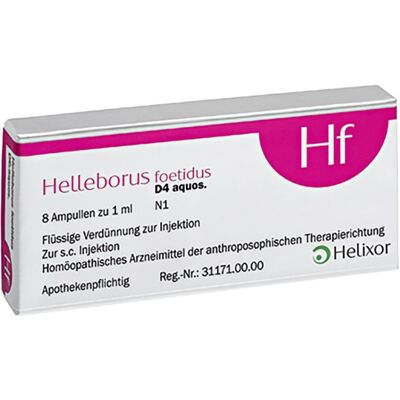 Helixor Helleborus Foetidus aquos. D 4 Ampullen 8x1 ml Helixor Helleborus Foetidus aquos. D 4 Ampullen 8x1 ml