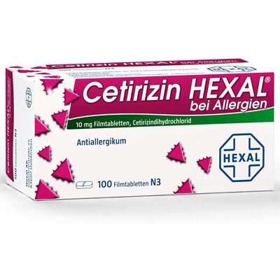 Cetirizin Hexal Filmtabletten bei Allergien 100 St Cetirizin Hexal Filmtabletten bei Allergien 100 St