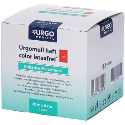 Urgomull haft color latexfrei 8 cmx20 m rot 1 St Binden Urgomull haft color latexfrei 8 cmx20 m rot 1 St Binden