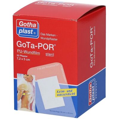 Gothaplast Gota-Por PU Wundfilm 7,2x5 cm steril Pflaster 50 St Gothaplast Gota-Por PU Wundfilm 7,2x5 cm steril Pflaster 50 St