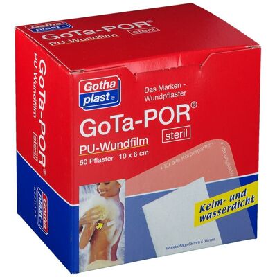 Gothaplast Gota-Por PU Wundfilm 10x6 cm steril Pflaster 50 St Gothaplast Gota-Por PU Wundfilm 10x6 cm steril Pflaster 50 St