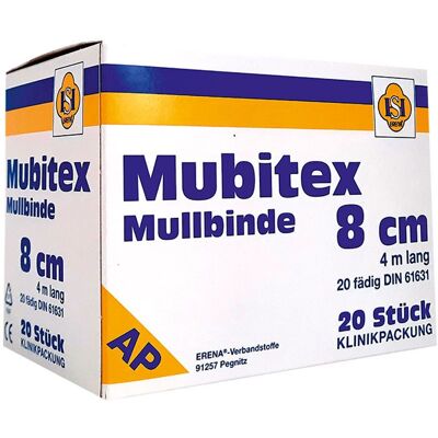 ERENA Mubitex Mullbinden 8 cm ohne Cello 20 St Binden ERENA Mubitex Mullbinden 8 cm ohne Cello 20 St Binden