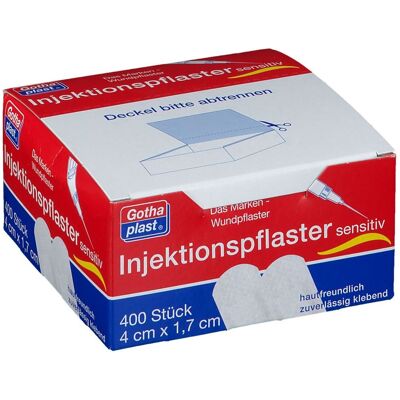 Gothaplast Injektionspfl.sensitiv 1,7x4 cm 400 St Pflaster Gothaplast Injektionspfl.sensitiv 1,7x4 cm 400 St Pflaster