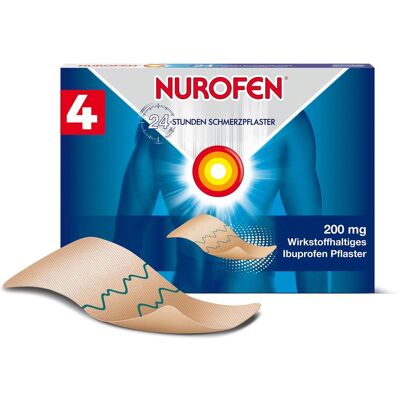 Nurofen 24-Stunden Schmerzpflaster 200 mg 4 St Pflaster Nurofen 24-Stunden Schmerzpflaster 200 mg 4 St Pflaster