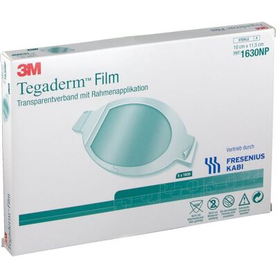 3M Tegaderm Film 10x11,5 cm oval 1630Np 5 St Pflaster 3M Tegaderm Film 10x11,5 cm oval 1630Np 5 St Pflaster