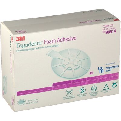 3M Tegaderm Foam Adhesive FK 6,9x7,6 cm oval 90614 10 St Verband 3M Tegaderm Foam Adhesive FK 6,9x7,6 cm oval 90614 10 St Verband