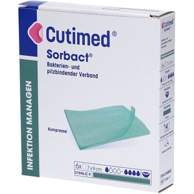 Cutimed Sorbact Kompressen 7x9 cm 6 St Cutimed Sorbact Kompressen 7x9 cm 6 St