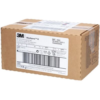 3M Medipore vollflächig 5 cmx9,1 m 2862 Rolle 12 St Pflaster 3M Medipore vollflächig 5 cmx9,1 m 2862 Rolle 12 St Pflaster